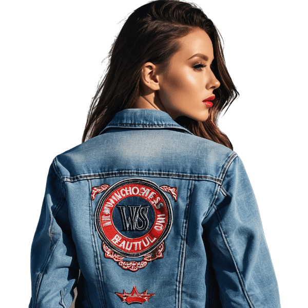 Who Is The Most Beautiful denim jacket with custom back design